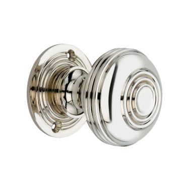 Click Here To Enlarge This Photo Of SB2104PN - Spira Brass Bloxwich Large 60mm Rim/Mortice Door Knobs - Polished Nickel