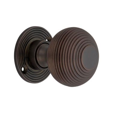 Click Here To Enlarge This Photo Of SB2105ABZ - Spira Brass Beehive 50mm Rim/Mortice Door Knobs - Aged Bronze