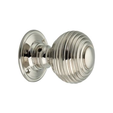 Click Here To Enlarge This Photo Of SB2106PN - Spira Brass Beehive Large 60mm Mortice Door Knobs - Polished Nickel