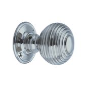 SB2106SC - Spira Brass Beehive Large 60mm Mortice Door Knobs - Satin Chrome