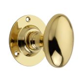 SB2109PB - Spira Brass Oval Mortice Door Knobs - Polished Brass