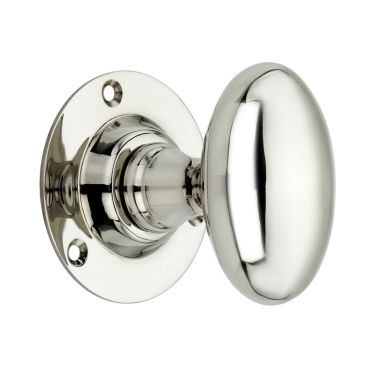 Click Here To Enlarge This Photo Of SB2109PN - Spira Brass Oval Mortice Door Knobs - Polished Nickel