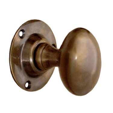 Click Here To Enlarge This Photo Of SB2109AT - Spira Brass Oval Mortice Door Knobs - Antique Brass