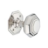 SB2110PN - Spira Brass Octagonal Mortice Door Knobs - Polished Nickel