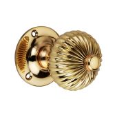SB2111PB - Spira Brass Regency Mortice Door Knobs - Polished Brass