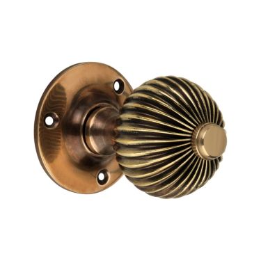 Click Here To Enlarge This Photo Of SB2111AB - Spira Brass Regency Mortice Door Knobs - Aged Brass