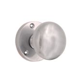SB2114SC - Spira Brass Victorian Mortice Door Knobs - Satin Chrome