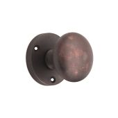 SB2114ABZ - Spira Brass Victorian Mortice Door Knobs - Aged Bronze