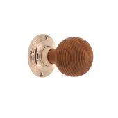 SB2116PN - Spira Brass Rosewood Beehive Rim/Mortice Door Knobs - Polished Nickel