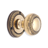 SB2119AB - Spira Brass Georgian Mortice Door Knobs - Aged Brass