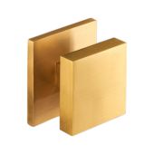 SB2202SB - Spira Brass Square Centre Door Knob - Satin Brass