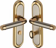 SAT1030-JP Heritage Brass Door Handle For Bathroom Saturn Design Jupiter Finish