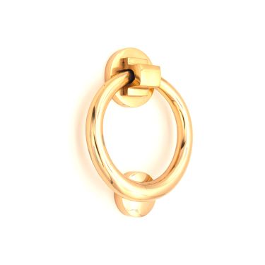 Click Here To Enlarge This Photo Of SB4104PB - Spira Brass Ring Door Knocker 110mm - Polished Brass