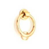 SB4104PB - Spira Brass Ring Door Knocker 110mm - Polished Brass