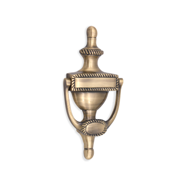 Click Here To Enlarge This Photo Of SB4105ANT - Spira Brass Georgian Door Knocker 150mm - Antique Brass