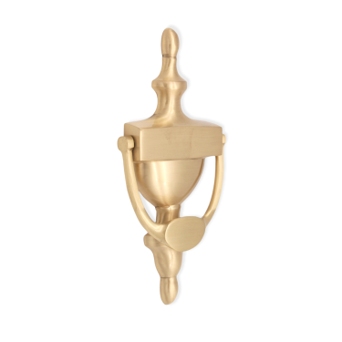 Click Here To Enlarge This Photo Of SB4107SB - Spira Brass Victorian Urn Door Knocker 200mm - Satin Brass