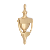 SB4107SB - Spira Brass Victorian Urn Door Knocker 200mm - Satin Brass
