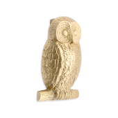 SB4109SB - Spira Brass Owl Door Knocker - Satin Brass