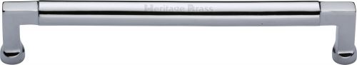 Click Here To Enlarge This Photo Of C0312 203-PC Heritage Brass Cabinet Pull Bauhaus Design 203mm ctc Polished Chrome Finish