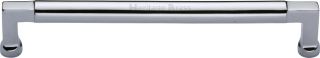 C0312 203-PC Heritage Brass Cabinet Pull Bauhaus Design 203mm ctc Polished Chrome Finish