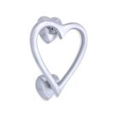 SB4110SC - Spira Brass Heart Door Knocker - Satin Chrome