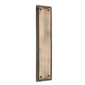 SB2213ANT - Spira Brass Georgian Finger Plate 285mm - Antique Brass