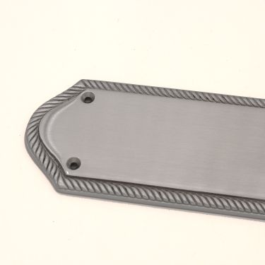 Click Here To Enlarge This Photo Of SB2215SC - Spira Brass Georgian Half Round Finger Plate 295mm - Satin Chrome