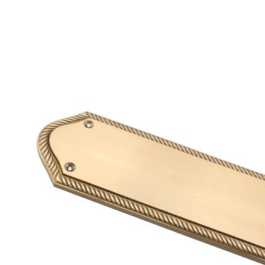 Click Here To Enlarge This Photo Of SB2215SB - Spira Brass Georgian Half Round Finger Plate 295mm - Satin Brass