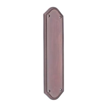 Click Here To Enlarge This Photo Of SB2215ABZ - Spira Brass Georgian Half Round Finger Plate 295mm - Aged Bronze