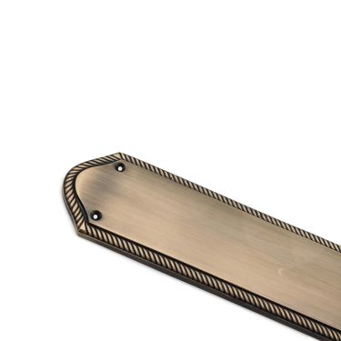 Click Here To Enlarge This Photo Of SB2215ANT - Spira Brass Georgian Half Round Finger Plate 295mm - Antique Brass