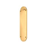 SB2216PB - Spira Brass Victorian Half Round Finger Plate 300mm - Polished Brass