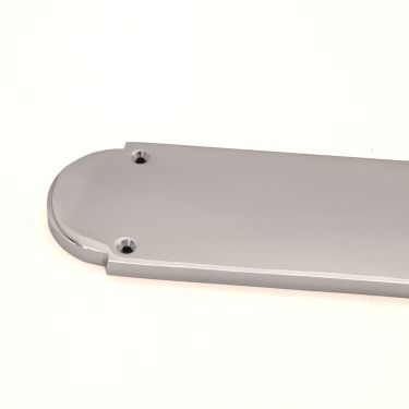 Click Here To Enlarge This Photo Of SB2216PC - Spira Brass Victorian Half Round Finger Plate 300mm - Polished Chrome