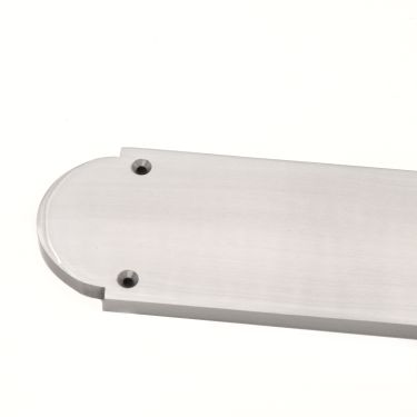 Click Here To Enlarge This Photo Of SB2216SC - Spira Brass Victorian Half Round Finger Plate 300mm - Satin Chrome