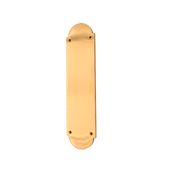 SB2216SB - Spira Brass Victorian Half Round Finger Plate 300mm - Satin Brass