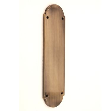 Click Here To Enlarge This Photo Of SB2216ANT - Spira Brass Victorian Half Round Finger Plate 300mm - Antique Brass