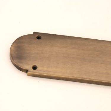 Click Here To Enlarge This Photo Of SB2216ANT - Spira Brass Victorian Half Round Finger Plate 300mm - Antique Brass