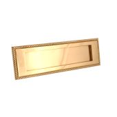 SB5104PB - Spira Brass Georgian Letter Plate 250mm x 75mm - Polished Brass