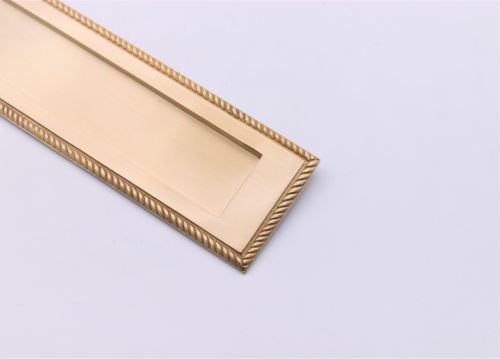 Click Here To Enlarge This Photo Of SB5104SB - Spira Brass Georgian Letter Plate 250mm x 75mm - Satin Brass