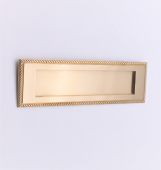 SB5104SB - Spira Brass Georgian Letter Plate 250mm x 75mm - Satin Brass