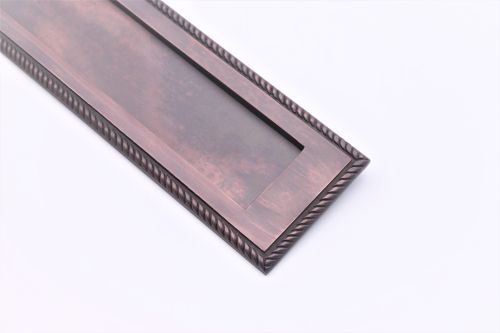 Click Here To Enlarge This Photo Of SB5104ABZ - Spira Brass Georgian Letter Plate 250mm x 75mm - Aged Bronze