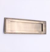 SB5104ANT - Spira Brass Georgian Letter Plate 250mm x 75mm - Antique Brass