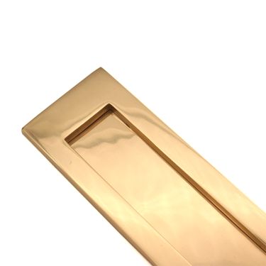 Click Here To Enlarge This Photo Of SB5105PB - Spira Brass Victorian Letter Plate 250mm x 76mm - Polished Brass