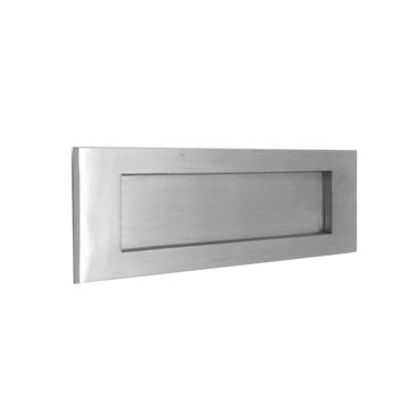 Click Here To Enlarge This Photo Of SB5105SC - Spira Brass Victorian Letter Plate 250mm x 76mm - Satin Chrome