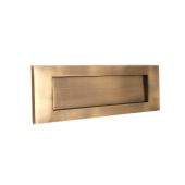 SB5106ANT - Spira Brass Victorian Letter Plate 300mm x 96mm - Antique Brass