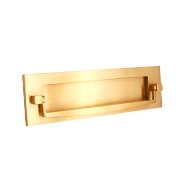Click Here To Enlarge This Photo Of SB5107PB - Spira Brass Regency Knocker Postal Plate 255mm x 76mm - Polished Brass