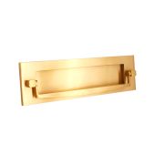 SB5107PB - Spira Brass Regency Knocker Postal Plate 255mm x 76mm - Polished Brass