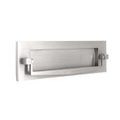 SB5107SC - Spira Brass Regency Knocker Postal Plate 255mm x 76mm - Satin Chrome