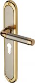 SAT2048-JP Heritage Brass Door Handle For Euro Profile Plate Saturn Long Design Jupiter Finish