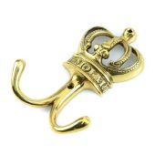 SB5101PB - Spira Brass Crown Hook - Polished Brass