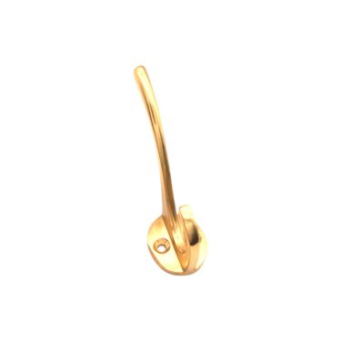 Click Here To Enlarge This Photo Of SB6182PB - Spira Brass Victorian Coat Hook 115mm - Polished Brass